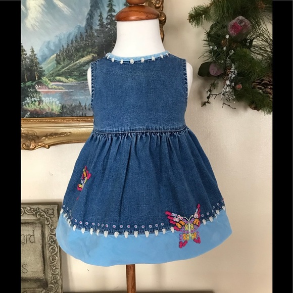 Baby GAP Butterfly Denim Dress - Picture 1 of 6